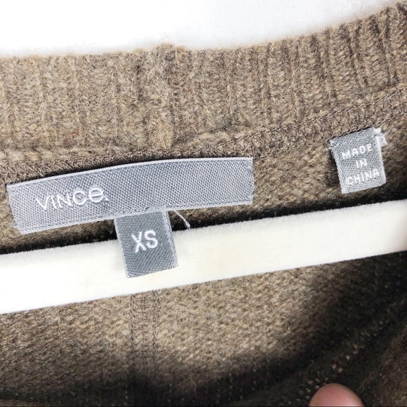 VINCE Brown Sweater Yak Hair & Wool Long Sleeve - Picture 8 of 10